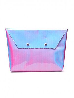 <p>Iridescent accessories are where it's at for spring, and Somewhere Nowhere's cleverly crafted clutch coolly uses holographic materials for a truly statement-making effect. Showcase this bold accessory against block colours to let the accessory shine.</p>
<p>Somewhere Nowhere Hologram Clutch, £41, <a title="http://www.bengtfashion.com/collection/accessories/somewhere-nowhere-pink-hologram-clutch/ " href="http://www.bengtfashion.com/collection/accessories/somewhere-nowhere-pink-hologram-clutch/%20" target="_blank">BENGT</a><br /><br /></p>