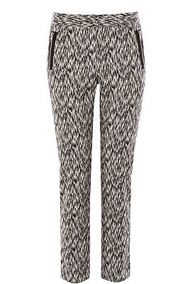 <p>Everyone needs a pair of statement trousers and these are perfect. With their monochrome printed fabric, and flattering style they are the ideal skinny cigarette trouser. </p>
<p>Trousers, £48, <a href="http://www.warehouse.co.uk/heavy-zip-detail-trousers/trousers-&-leggings/warehouse/fcp-product/4333063977" target="_blank">Warehouse</a></p>