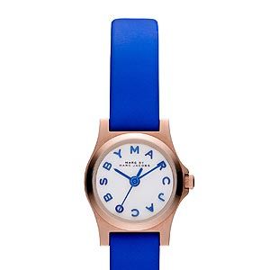<p>We all like a bit of wrist candy and this funky little number by Marc by Marc Jacobs will surely brighten up your working day. The quirky blue strap and graphics will go well with almost any outfit.</p>
<p>Marc by Marc Jacobs watch, £135, <a href="http://www.selfridges.com/en/Womenswear/Categories/Shop-Accessories/Watches/Designer/MBM1238-rose-gold-and-leather-watch_759-10001-MBM1238/?previewAttribute=White" target="_blank">Selfridges</a></p>