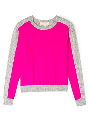 Product, Sleeve, Textile, Magenta, Sweater, White, Pattern, Collar, Pink, Style, 
