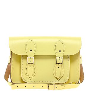 <p>We're updating our trusted satchel for spring and adding this pretty-enough-to-eat pastel yellow one from the Cambridge Satchel Company to our ever-expanding collection. Channel Alexa and pair with a loose blouse, shorts and brogues.</p>
<p>Satchel, £105, <a href="http://www.asos.com/Cambridge-Satchel-Company/Cambridge-Satchel-Company-11-Leather-Lemon-Satchel/Prod/pgeproduct.aspx?iid=2689898&cid=6992&Rf900=1428&sh=0&pge=0&pgesize=200&sort=-1&clr=Lemon" target="_blank">Asos</a></p>