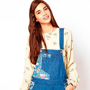 <p>Who knew dungarees would be back in fashion, and that we'd want to buy them? Add a touch of 90s to your festival wardrobe with this patchwork dungaree dress from Asos.</p>
<p>Dungaree dress, £40,  <a href="http://www.asos.com/ASOS/ASOS-Denim-Dungaree-Dress-with-Floral-Blocking/Prod/pgeproduct.aspx?iid=2781080&SearchQuery=dungarees&sh=0&pge=0&pgesize=20&sort=-1&clr=Multi" target="_blank">Asos</a></p>