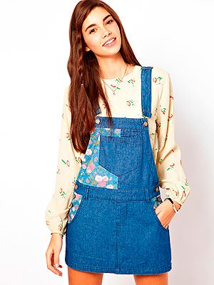 <p>Who knew dungarees would be back in fashion, and that we'd want to buy them? Add a touch of 90s to your festival wardrobe with this patchwork dungaree dress from Asos.</p>
<p>Dungaree dress, £40,  <a href="http://www.asos.com/ASOS/ASOS-Denim-Dungaree-Dress-with-Floral-Blocking/Prod/pgeproduct.aspx?iid=2781080&SearchQuery=dungarees&sh=0&pge=0&pgesize=20&sort=-1&clr=Multi" target="_blank">Asos</a></p>