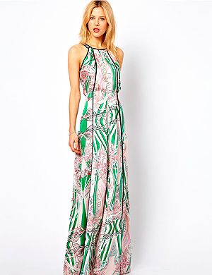 <p>You can't have summer without maxi dresses, don't you think? We love the structured shape and gorgeous print of this Mango dress. Layer it up with a denim jacket for those cold evenings.</p>
<p>Mango dress, £89.99, <a href="http://www.asos.com/Mango/Mango-Printed-Maxi-Dress/Prod/pgeproduct.aspx?iid=2931734&cid=2623&sh=0&pge=0&pgesize=200&sort=-1&clr=Cream" target="_blank">Asos</a></p>