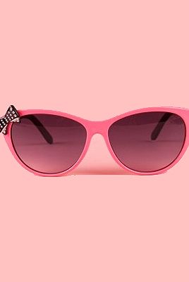 <p>You can't go wrong with a bow. Or diamantes. Or pink for that matter, so we'll be taking these cat eye sunnies with us on holiday. They also come in other neon colours. Oh go on then!</p>
<p>Sunglasses, £5.99, <a href="http://www.daisystreet.co.uk/sarai-cat-eye-bow-sunglasses-in-neon-pink" target="_blank">Daisystreet</a></p>
