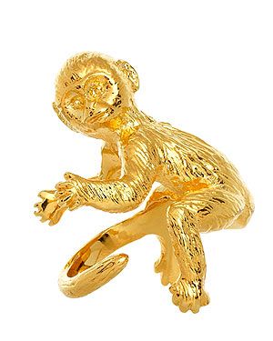 <p>Don't stop at the chunky necklace and make a statement with this little fella wrapped around your finger.</p>
<p>Ring, £42, <a href="http://www.asos.com/Me-Zena/Me-Zena-Little-Monkey-Ring/Prod/pgeproduct.aspx?iid=2925357&cid=6992&sh=0&pge=0&pgesize=200&sort=-1&clr=Gold" target="_blank">Asos</a></p>