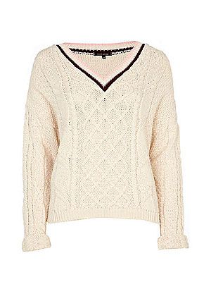 <p>The cricket jumper was the 20s equivalent of today's 'boyfriend jeans' so it seems. Buy a size up and go for a slouchy look which looks ace layered over a pretty dress.</p>
<p>Cream cricket jumper, £15 (was £3), <a title="River Island" href="http://www.riverisland.com/women/sale/knitwear/cream-v-neck-cricket-jumper-617489" target="_blank">River Island</a></p>