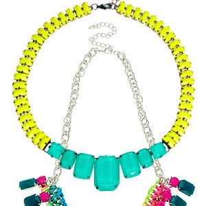 Green, Yellow, Jewellery, Fashion accessory, Pink, Magenta, Body jewelry, Natural material, Aqua, Teal, 
