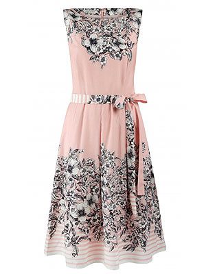 <p>Add a touch of 50s style to your spring wardrobe with this delicate silk mix printed pink tea dress from Laura Ashley. Perfect for all those summer garden parties darling!</p>
<p>Laura Ashley dress, £95, <a href="http://fashiontargetsbreastcancer.org.uk/shop/dresses/laura-ashley-silk-mix-fit-flare-dress" target="_blank">Fashion Targets Breast Cancer</a></p>