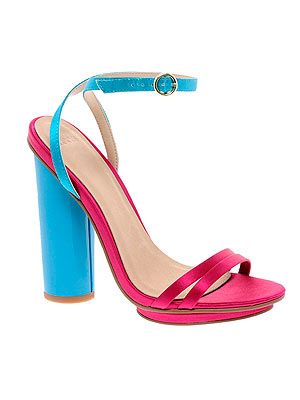 <p>Add a pop of colour to your outfit with these pretty colour block sandals from ASOS. Extra points for the chunky heels which will save us from any embarrassing tumbles. A pastel pedi is a must. </p>
<p>Sandals, £45, <a href="http://www.asos.com/ASOS/ASOS-HIGHGATE-Heeled-Sandals/Prod/pgeproduct.aspx?iid=2644167&cid=6992&sh=0&pge=0&pgesize=200&sort=-1&clr=Multi" target="_blank">Asos</a></p>