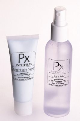 An iconic product of the 90's, Prescriptives have recently updated their Super Flight Cream, £24.47 and fantastic Flight Mist, £24. The cream creates a barrier on the skin to prevent moisture from escaping, whilst the balm, mint and nettle extract keeps your complexion soothed and prevents any in-flight redness. The handy mist lets you moisturise and refreshen the skin mid-flight. Expect to leave the plane looking like you've just come from a facial.<br /><br />For stockists call 0870 034 2566 <br />