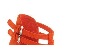 <p>These orange suede strappy heels from Office are bound to get you noticed. Go all out with an LBD or dress up your jeans and tee with them.</p>
<p>Heels, £55, <a href="http://www.office.co.uk/womens/office/oppose_strap_sandal/37/13564/38536/1?fs=13564" target="_blank">Office</a></p>