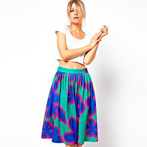 <p>Oh how we dream of displaying long, tanned limbs and toned abs in this eye-popping floral print skirt by Asos. And while we wait to turn into Miranda Kerr, just the skirt will do.</p>
<p>Skirt, £45, <a href="http://www.asos.com/ASOS/ASOS-Midi-Skirt-in-Oversized-Floral-Print/Prod/pgeproduct.aspx?iid=2931443&WT.ac=rec_viewed" target="_blank">Asos</a></p>