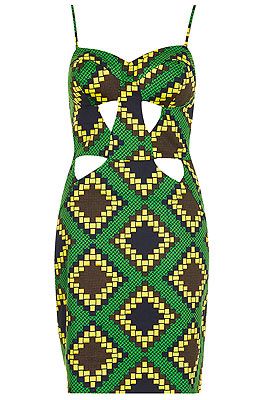 <p>Get your flirt on with this green Aztec print shift dress with sexy cutout detail that leaves just enough to the imagination!</p>
<p>Dress, £65, <a href="http://www.topshop.com/webapp/wcs/stores/servlet/ProductDisplay?beginIndex=1&viewAllFlag=&catalogId=33057&storeId=12556&productId=10708986&langId=-1&sort_field=Relevance&categoryId=277012&parent_categoryId=208491&pageSize=2000" target="_blank">Topshop</a></p>