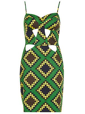 <p>Get your flirt on with this green Aztec print shift dress with sexy cutout detail that leaves just enough to the imagination!</p>
<p>Dress, £65, <a href="http://www.topshop.com/webapp/wcs/stores/servlet/ProductDisplay?beginIndex=1&viewAllFlag=&catalogId=33057&storeId=12556&productId=10708986&langId=-1&sort_field=Relevance&categoryId=277012&parent_categoryId=208491&pageSize=2000" target="_blank">Topshop</a></p>