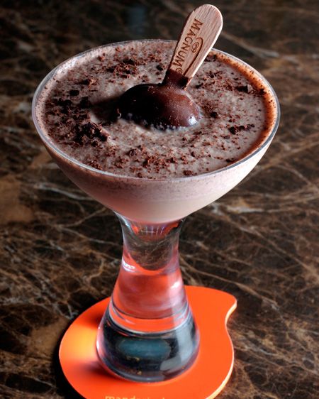 Mmmm marrying two of the best indulgent treats - chocolate and alcohol, the new Magnum Temptini <a target="_blank" href="your-life/cocktail-drinks-recipe-your-life-cosmopolitan/special">cocktail</a> is gorgeousness is a glass. It's being served at London's Manadrin Oriental but if you can't make it to the capital, get shaking at home. Carefully cut off the top half of a Magnum Temptation choc ice cream and blend with 60ml Havana Club,15ml Tia Maria, 15ml Cacao Dark, 15ml Baileys and crushed ice. Place the remainder of the ice cream in the middle of a glass with the stick facing straight up and carefully pour blended mixture around. Sprinkle with chocolate.  <br />