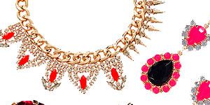 <p>Whether it's a sparkly necklace, chandelier earrings or a chunky bracelet, there's nothing like a bit of bling to add the wow factor to your outfit. From turquoise gem necklaces to neon earrings and perspex cuffs to glittery rings, shop Cosmo's edit of the best statement jewellery.</p>