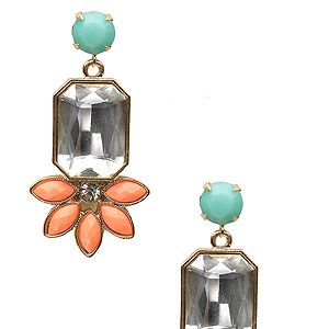 <p>We're not ready to hang up the pastel trend just yet, so we'll be blinging up our ears with these art deco coral and baby blue earrings from Accessorize.</p>
<p>Earrings, £10, <a href="http://uk.accessorize.com/view/product/uk_catalog/acc_2,acc_2.4/3812390800" target="_blank">Accessorize</a></p>