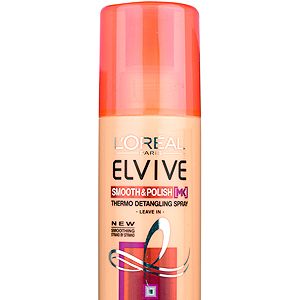 <p>If your hair has become unruly from the sun, sand and sea, from partying at festivals or simply from over-styling – then you need to know about this. The weightless leave-in spray will instantly detangle and smooth your locks leaving them like actual silk.<br /><br />L'Oréal Paris Elvive Smooth & Polish Thermo Detangling Spray, £5.99, <a href="http://www.amazon.co.uk/LOr%C3%A9al-Elvive-Smooth-Polish-Detangling/dp/B00C7WPM6Q" target="_blank">amazon.co.uk</a></p>