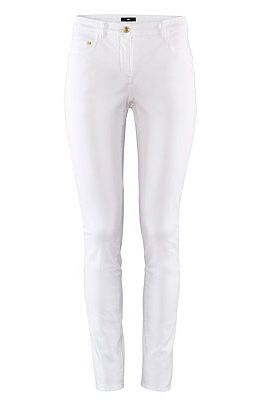 <p>Wimbledon is all about the whites, so where more appropriate to strike out in summer's boldest trouser – the white jean. Work the white on white trend with a white blouse and relaxed jacket? Too literal? A chalk-bright blazer will add a touch of colour. To keep it sophisticated, stick to a mid-height heel.</p>
<p>White trousers, £14, <a href="http://www.hm.com/gb/product/01559?article=01559-M" target="_blank">H&M</a></p>