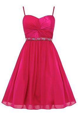 <p>Make like our new cover star Rachel Bilson and channel Barbie in a hot pink skater dress with embellishment at the waist. Sweetheart necklines are always a flattering look. Best worn with strappy heels.</p>
<p>Tiegan dress, £160, <a href="http://www.coast-stores.com/tiegan-short-dress/dresses/coast/fcp-product/2224814260" target="_blank">Coast</a></p>
