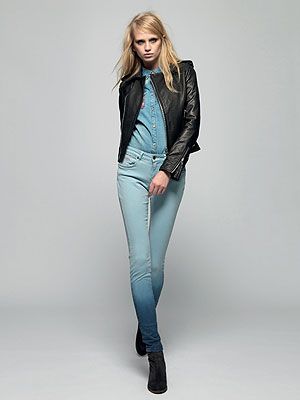 <p>Premium Classic Leather Jacket, £274.99 (September) <br />Denim Calamity Shirt, July, £49.99 (July) <br />Superskinny denim – dip blue, £44.99 (July) <br />Winter Mustang Boot £79.99 (July)</p>