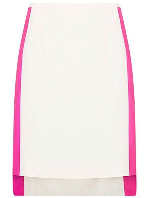 <p>Just because Wimbledon's over doesn't mean you can't wear your tennis whites. We love Topshop's colour block white and fuchsia skirt, worn with a crisp white blouse and sandals.</p>
<p>Skirt, £34, <a href="http://www.topshop.com/en/tsuk/product/new-in-429/new-in-this-week-493/colour-block-pencil-skirt-2085547?bi=1&ps=200" target="_blank">Topshop</a></p>