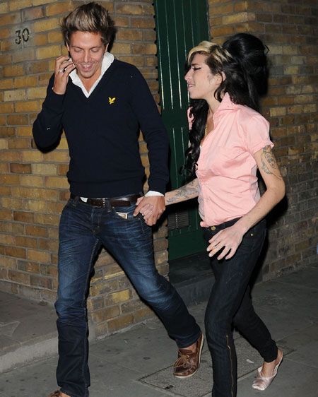 A wayward <a target="_blank" href="tags/amy-winehouse">Amy Winehouse</a> was seen knocking back drinks at the Jazz After Dark club in Soho. The tiny singer was spotted with ex-boyfriend and singer Tyler James who she reportedly told hordes of excited fans that she was back dating again...  <br />