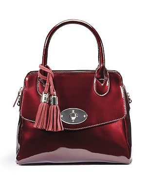 <p>There's a new it-bag in town. Clarks' oxblood patent Macy Emerson bag, in all its shiny glory, is a must-have for the Autumn.</p>
<p>Macy Emerson bag, £29.99, <a href="http://www.clarks.co.uk/p/20356752" target="_blank">Clarks</a></p>