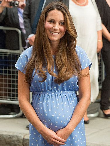 <p>K-Middy gets it spot on yet again in the style stakes. Emerging for the first time since giving birth to the Royal baby – this simple, baby blue polka dot Jenny Packham dress is on our lust list. How does she look so amazing after giving birth?</p>