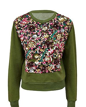 <p>Look to Kenzo for the origins of this trend: the statement sweater gets an upgrade for AW13, with beading, studs and sparkle, which makes it work 24/7. It's the perfect foil to this season's skirt suits and instantly dresses up that blue denim.</p>
<p>Embellished sweater, £75, <a href="http://www.asos.com" target="_blank">ASOS</a> (coming soon)</p>