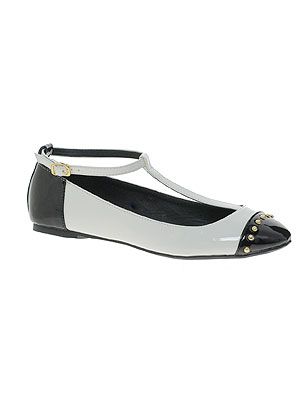 <p>If you were anywhere on the frow at Proenza Schouler, Christopher Kane or Christian Dior, you'll have noticed monochrome is going nowhere this AW13. Wear the trend right down to your feet with pretty patent flats.</p>
<p>Lambeth ballet flats, £25, <a href="http://www.asos.com/ASOS/ASOS-LAMBETH-Ballet-Flats/Prod/pgeproduct.aspx?iid=2993429&cid=6992&sh=0&pge=0&pgesize=204&sort=-1&clr=Mono" target="_blank">ASOS</a></p>