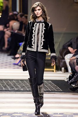 <p>Embroidered jacket, £69.99<br />Boots, £99.99</p>
