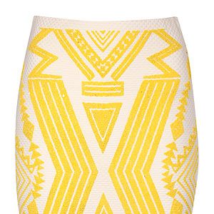 <p>Get that holiday look with a bright Aztec print mini, teamed with a denim shirt or crop top and wedges. </p>
<p>Jane Norman aztec print skirt, £20, <a href="http://www.houseoffraser.co.uk/Jane+Norman+Caviar+aztec+print+skirt/185231750,default,pd.html" target="_blank">House of Fraser</a></p>
<p> </p>