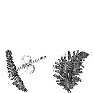 <p>Dower and Hall's oxidised silver feathers were first created for Kasabian for their fourth album box set. Rock 'n' roll.</p>
<p>Small oxidized silver feather studs, £40, <a href="http://www.dowerandhall.com/product/small-oxidised-sterling-silver-feather-studs/1112/feather/41/1" target="_blank">Dower and Hall</a></p>