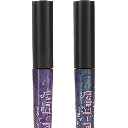 <p>Update the look with a slick of metallic colour in one of this season's hottest hues </p>

 <p>Too Faced Metal Eyes Liquid Liners in Plum Crazy and Twilight, £13 each, <a target="_blank" href="http://www.boots.com/en/Too-Faced-Metal-Eyes-Glitter-Liner_998696/">www.boots.com</a></p>