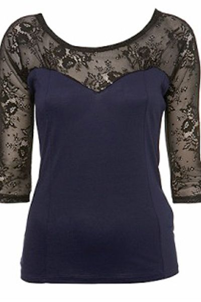 <p>Everybody loves a bit of lace! get ladylike with this fab top- instant glamour! </p><p> </p><p>£25, <a target="_blank" href="http://www.missselfridge.com/webapp/wcs/stores/servlet/ProductDisplay?beginIndex=0&viewAllFlag=true&catalogId=20555&storeId=12554&categoryId=101447&parent_category_rn=70074&productId=1454247&langId=-1">www.missselfridge.com </a><br /></p>