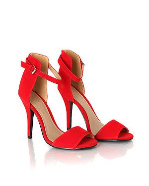 <p>Chic and classic, these sexy scarlet heels add instant sex appeal to the simplest of outfits, and they're super affordbale, too.</p>
<p>Red suede heels, £24.99, <a href="http://www.missguided.co.uk/catalog/product/view/id/86027/s/kamary-suede-high-heeled-sandals/category/641/" target="_blank">Missguided.co.uk</a></p>
