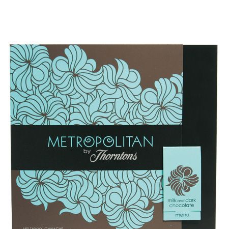 Prepare yourselves for the chocolate box with a stylish kick, the Metropolitan. Culinary couture meets cocoa chic in this collection from <a target="_blank" href="http://www.thorntons.co.uk/ThorntonsSite/product/all_christmas_gifts/7734.htm">Thorntons.</a> It contains carefully crafted chocolates inspired from chic cities from around the world, and each piece has a personality. The Cosmo fave is the salted caramel encased in dark chocolate, although with flavours including orange blossom, quince and cloudberry it's hard to choose. £5.99 for a box of 19.  <br />
