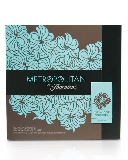 Prepare yourselves for the chocolate box with a stylish kick, the Metropolitan. Culinary couture meets cocoa chic in this collection from <a target="_blank" href="http://www.thorntons.co.uk/ThorntonsSite/product/all_christmas_gifts/7734.htm">Thorntons.</a> It contains carefully crafted chocolates inspired from chic cities from around the world, and each piece has a personality. The Cosmo fave is the salted caramel encased in dark chocolate, although with flavours including orange blossom, quince and cloudberry it's hard to choose. £5.99 for a box of 19.  <br />