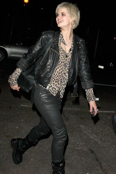 She was joined by a leather-clad Pixie Geldof, who looked excited at the prospect of belting out some Take That hits...