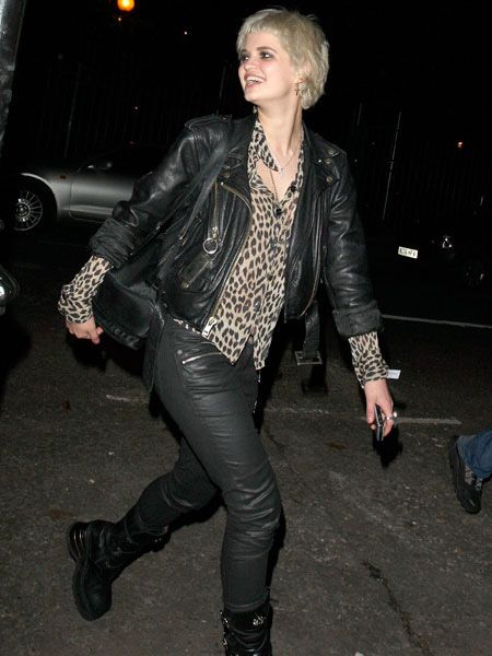 She was joined by a leather-clad Pixie Geldof, who looked excited at the prospect of belting out some Take That hits...