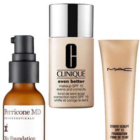 <p><strong>Inge:</strong> "Don't like it, don't use it. But I do rate Perricone MD No Foundation Foundation as it's seriously undetectable."</p>

<p><strong>Kate:</strong> "MAC Studio Sculpt Foundation. It has a gorgeous gel-based texture which means it glides over skin and blends beautifully. It's a make-up artists' fave."</p>

<p><strong>Philippa:</strong> "Clinique Even Better. Gives a lovely glow and stays on all day. I like to have good coverage and this is perfect."</p>