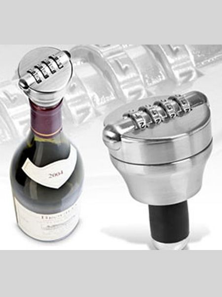 <p>Has he been at your wine? Have you been at his whisky? Buy him this handy padlock-style bottle lock, which uses a four digit code, and never again will suspicion and rage seethe alongside your hangovers.</p>

<p>£14.99, <a target="_blank" href="http://www.iwantoneofthose.com/the-bottle-lock/index.html">iwantoneofthose.com</a></p>