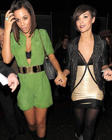 Surely The Saturdays deserve a night off by now? The girl band seem to have been partying non-stop for the last few months, and here they are painting the town red (and green and gold) as they attended the 'Best Of British Talent' bash in Shoreditch