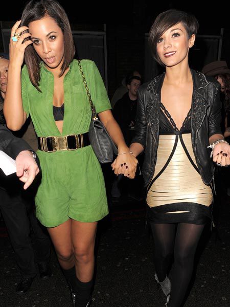 Surely The Saturdays deserve a night off by now? The girl band seem to have been partying non-stop for the last few months, and here they are painting the town red (and green and gold) as they attended the 'Best Of British Talent' bash in Shoreditch