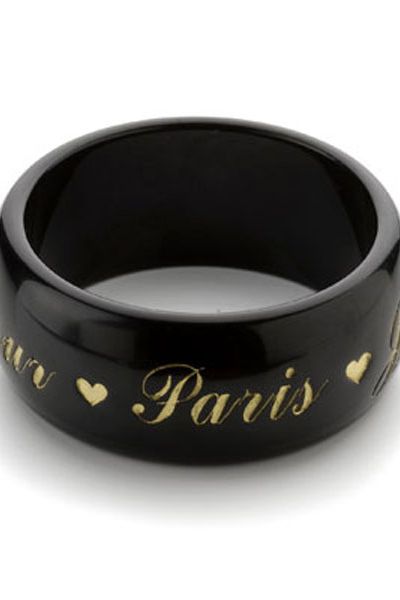 <p>Fashion and France are having a romance. We heart Paris - and this bangle  <br /><br />£8, Accessorize at <a target="_blank" href="http://www.monsoon.co.uk/invt/68451603">www.monsoon.co.uk</a><br /></p><p> </p>