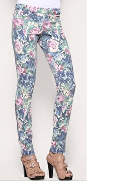 Florals are massive for this spring/summer season. Wear yours with a twist in the form of these amazing floral jeggings! <br /><br />£28, <a href="http://www.asos.com/Asos/Asos-Kate-Floral-Denim-Legging/Prod/pgeproduct.aspx?iid=881750&cid=7657&sh=0&pge=1&pgesize=20&sort=-1&clr=Print">www.asos.com</a><br />