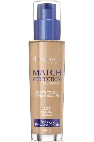<p>This foundation formula uses technology which mimics the skin's texture and adjusts to your natural skin tone whilst letting it breathe. A little goes a long way and it lasts for 16 hours! True perfection…</p>

<p>Rimmel Match Perfection, £8.99, currently £6.99 at <a target="_blank" href="http://www.boots.com/en/Rimmel-Match-Perfection-Foundation_1046411/">www.boots.com</a></p>