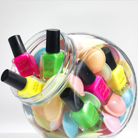 <p>Mask grubby nails with a hot neon hue. Make a real splash by painting different brights on alternate nails. Who needs accessories? </p>

<p>Barry M Nail Paints, £2.95 each, <a target="_blank" href="http://www.barrym.com/">www.barrym.com</a> </p>